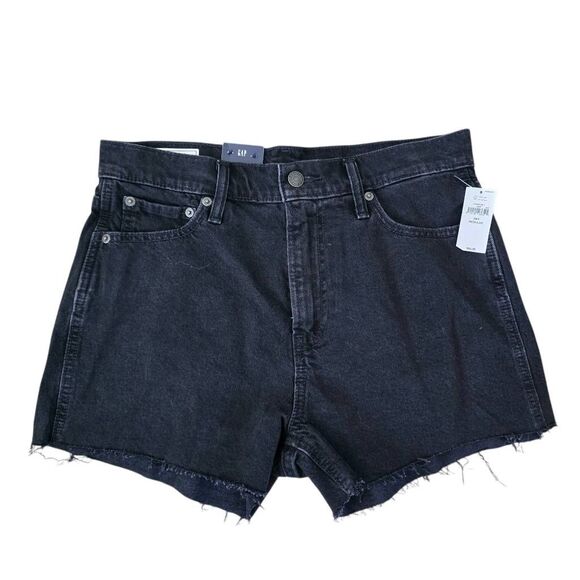 Gap 3" Cheeky Shorts Women's Size 8 Black Denim High Rise Low Stretch NWT - Picture 1 of 7